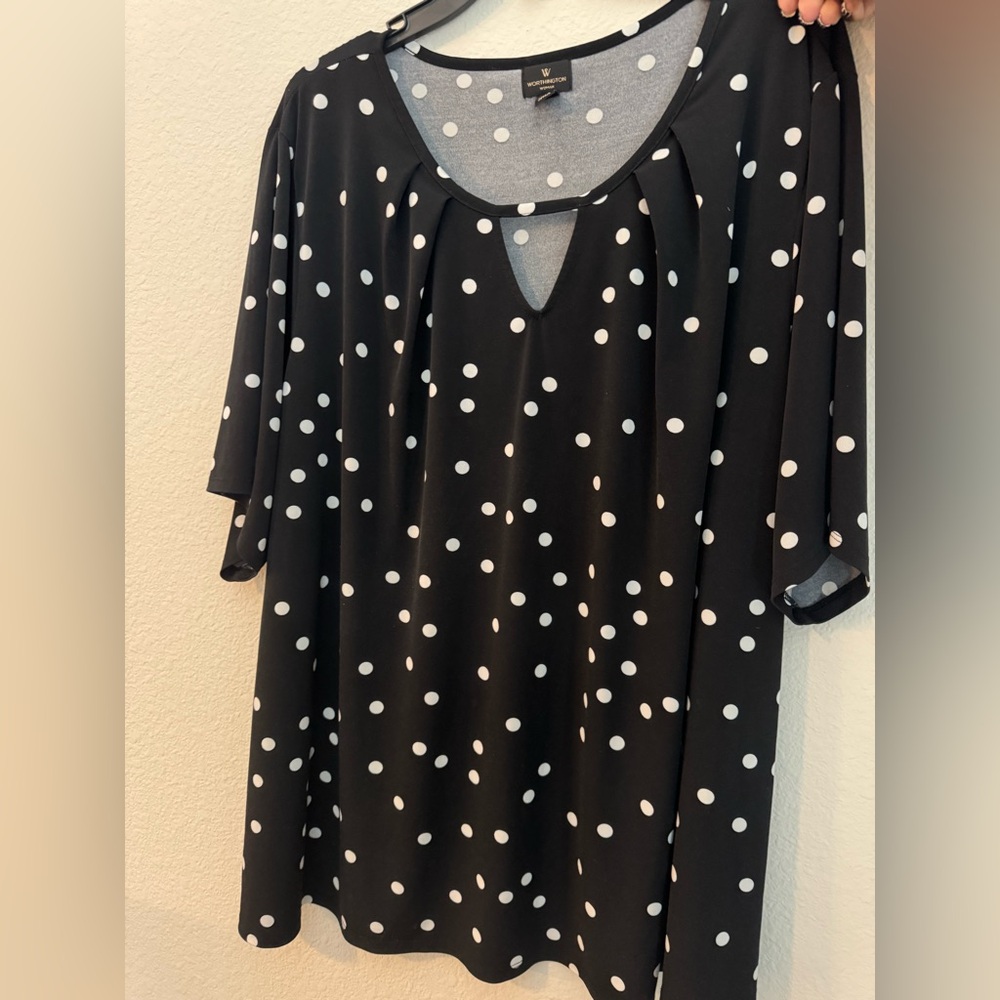 Worthington Blouse Polka Dot